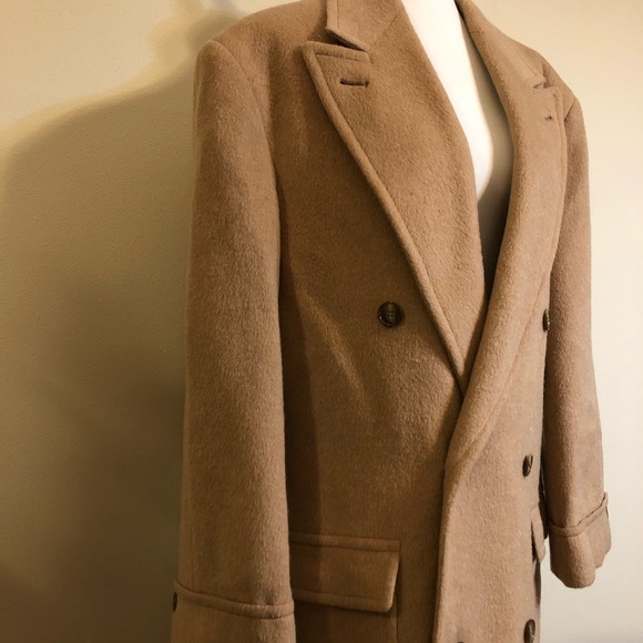 Vintage Hunt Club Wool & Mohair Long Tan Coat - Picture 4 of 15